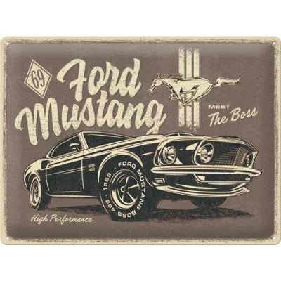 Ford Mustang – The Boss – Metallschild – 30x40cm