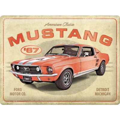 Mustang 67 – Ford Motor Company – Detroit Michigan – Metallschild – 30x40cm