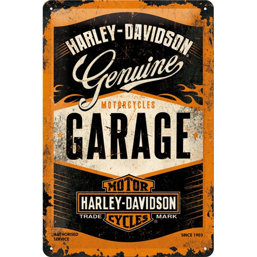 Harley Davidson Garage - Metallschild - 20x30 cm