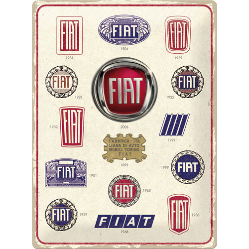 Fiat – Logo Evolution - Metallschild - 30x40 cm