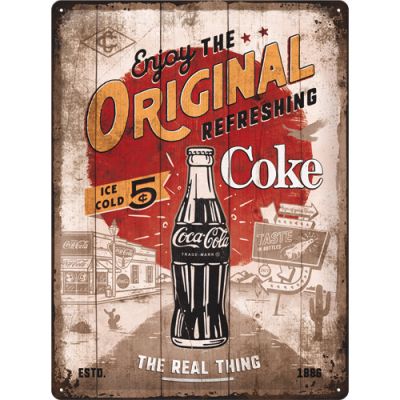 Coca Cola – Enjoy the Original – Metallschild - 30x40 cm