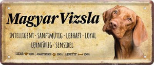 Magyar Vizsla Hundeschild - Metallschild  28x12cm D0407