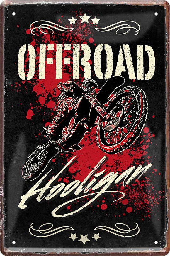 Offroad Hooligan Motocross - Metallschild  20x30cm