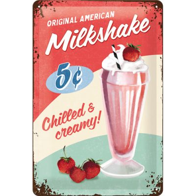 Original American Milkshake – Metallschild – 20x30cm