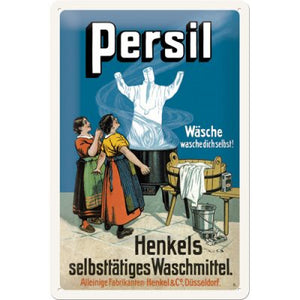 Persil – Wäsche wasche dich selbst! Retro Werbung – Metallschild – 20x30cm