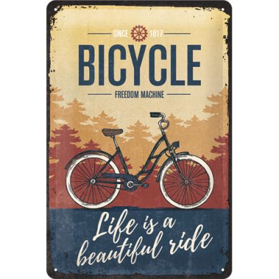 Bicycle – Life is a beautiful Ride – Metallschild – 20x30 cm