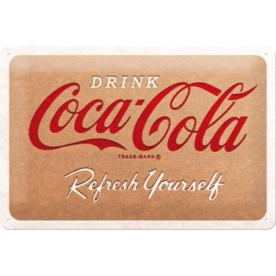 Coca Cola – Cardboard Logo – Metallschild – 20x30cm