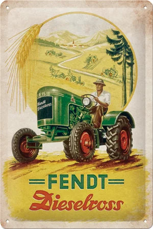 Fendt – Dieselross – Metallschild – 20x30cm