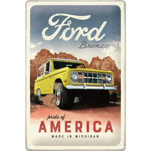 Ford Bronco – Pride of America – Metallschild – 20x30cm