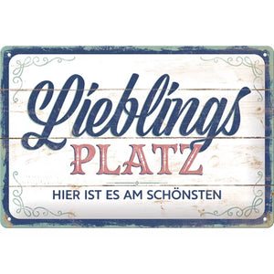 Lieblings Platz – Metallschild – 20x30cm