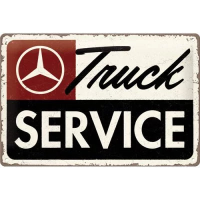 Mercedes Benz – Truck Service – Metallschild – 20x30cm