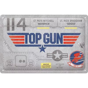 Top Gun – Aircraft Metal – Metallschild – 20x30cm