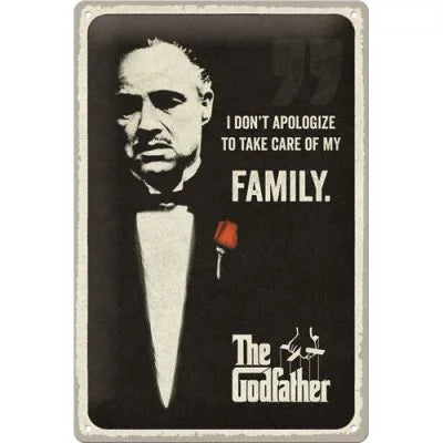 Der Pate The Godfather - Family Familie – Metallschild – 20x30 cm