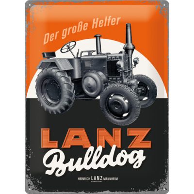 Lanz Bulldog – Der große Helfer – Metallschild – 30x40cm