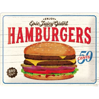 Hamburgers – Metallschild – 30x40cm