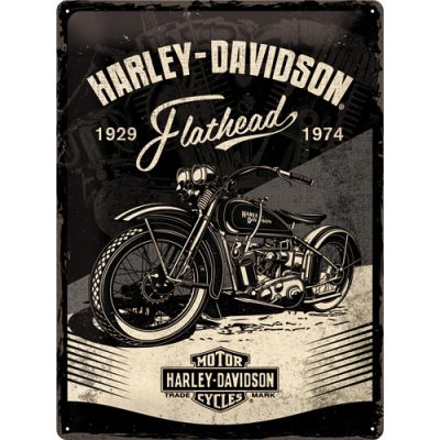 Harley Davidson Flathead – Metallschild – 30x40cm