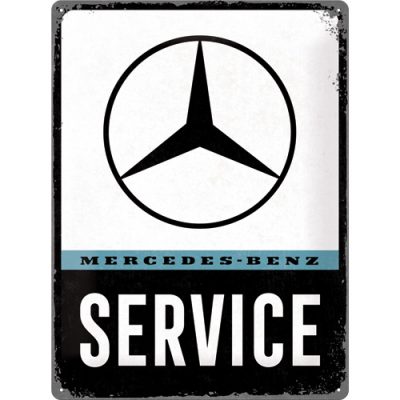 Mercedes-Benz schwarz Service – Metallschild – 30x40cm