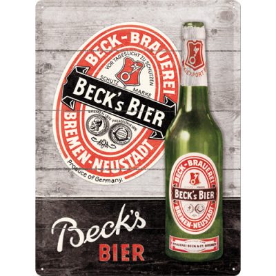 Becks Bier – Bremen Neustadt – Metallschild – 30 x 40 cm