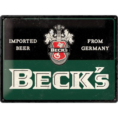 Becks Imported Beer from Germany – Metallschild – 30×40 cm