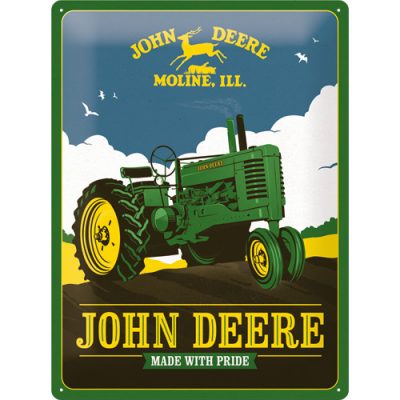 John Deere – Made with Pride – Metallschild - 30 x 40 cm