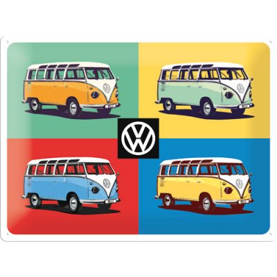 Volkswagen – VW Bulli – Pop Art – Metallschild – 30x40cm