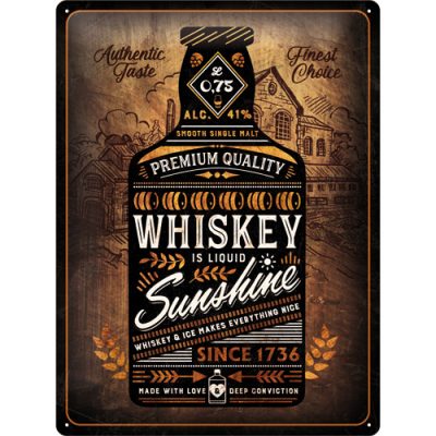 Whiskey Sunshine – Metallschild – 30x40cm