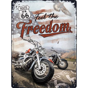 Route 66 Feel the Freedom – Metallschild – 30x40cm