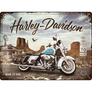 Harley Davidson – Route 66 Road King Classic – Metallschild – 30x40cm
