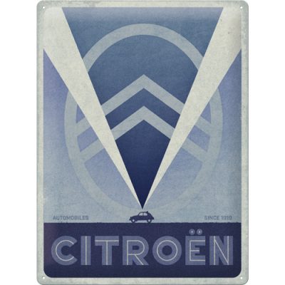 Citroen – 2CV Logo blau – Metallschild 30×40 cm
