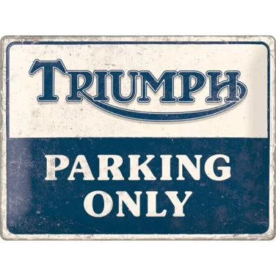 Triumph Parking Only – Metallschild - 30×40 cm