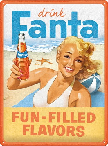Fanta – Beach Girl – Metallschild – 30x40cm