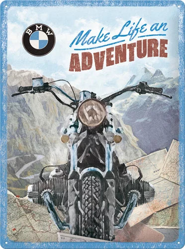 BMW – Make Life an Adventure – Metallschild – 30x40cm