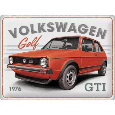 Volkswagen – Golf GTI – 1976 – Metallschild – 30x40cm
