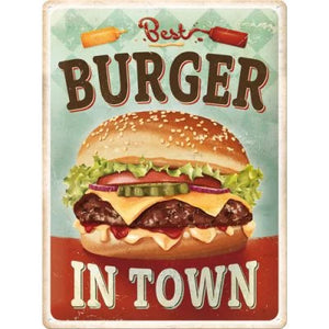 Best Burger in Town – Metallschild – 30x40cm