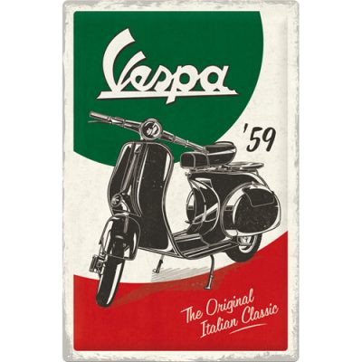 Vespa – The Original Italian Classic – XL Metallschild – 40x60cm