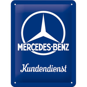Mercedes-Benz – Kundendienst – Metallschild – 15x20 cm