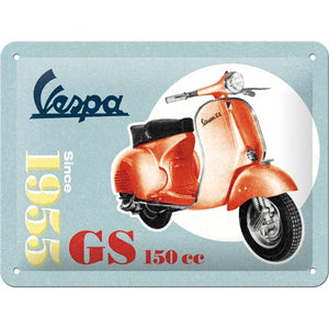 Vespa GS 150 – Since 1955 – Metallschild – 15x20cm