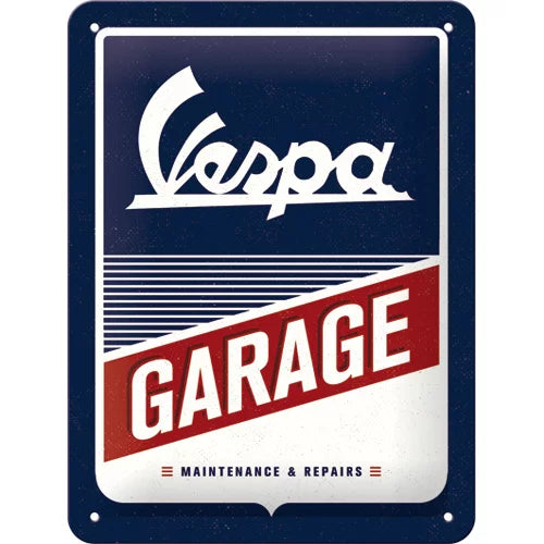 Vespa Garage – Metallschild – 15x20cm