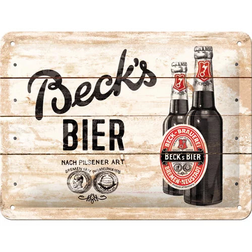 Becks Bier nach Pilsener Art – Metallschild – 15x20 cm