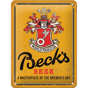 Becks Beer – A Masterpiece of the Brewers Art – Metallschild – 15x20cm