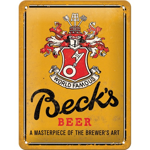 Becks Beer – A Masterpiece of the Brewers Art – Metallschild – 15x20cm