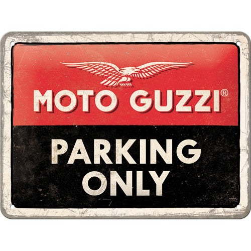 Moto Guzzi – Parking Only – Metallschild – 15x20 cm