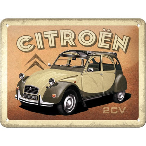 Citroen 2CV – Metallschild – 15×20 cm
