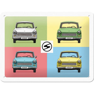 Trabant Popart – Metallschild 15 x 20 cm