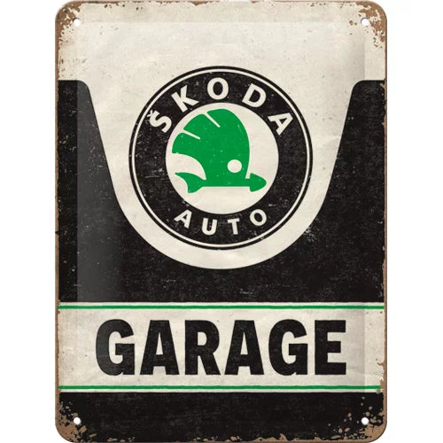 Skoda Garage – Metallschild – 15x20 cm