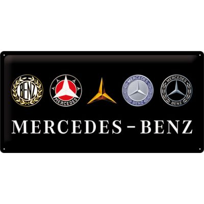 Mercedes Benz – Logo Evolution – Metallschild – 25x50cm
