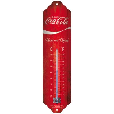 Coca Cola Classic Klassiker Rot – Thermometer – 28×6,5cm