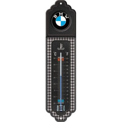 BMW Pepita schwarz – Thermometer – 28×6,5cm