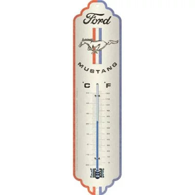 Ford Mustang – Horse and Stripes Logo - Thermometer - 28x6,5 cm