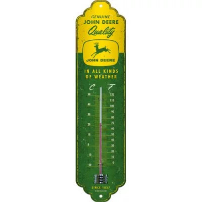 John Deere Traktor – Qualität bei jedem Wetter grün – Thermometer – 28×6,5cm